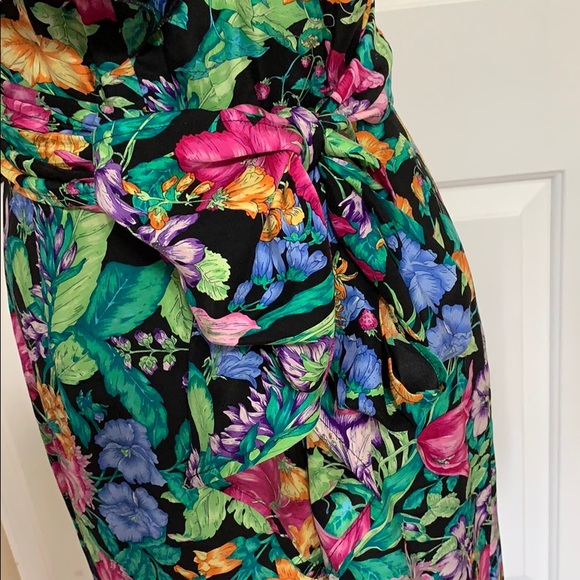 Handmade Silk Flower Ruffle Dress S - Picture 3 of 7